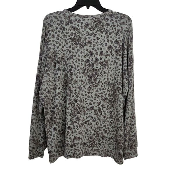 Athleta Studio to Street Splatter Sweatshirt Top Women's Size XL Gray Soft Cozy - Picture 5 of 8